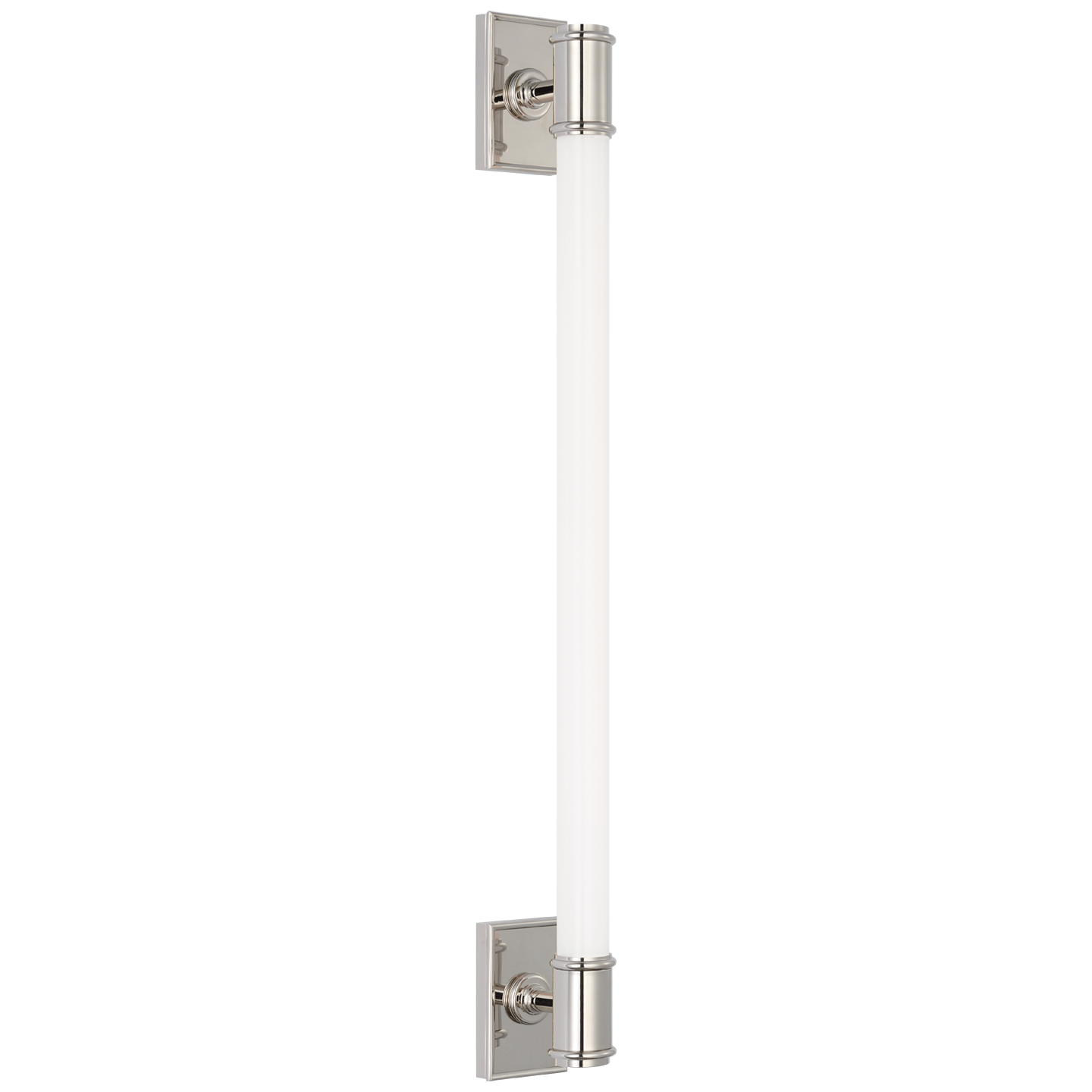 Owen 30" Linear Bath Light | Polished Nickel | White Glass