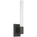 Hawthorne 13" Single Bath Light | Bronze | White Glass