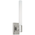 Hawthorne 13" Single Bath Light | Polished Nickel | White Glass