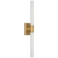 Hawthorne 20" Double Bath Light | Antique-Burnished Brass | White Glass