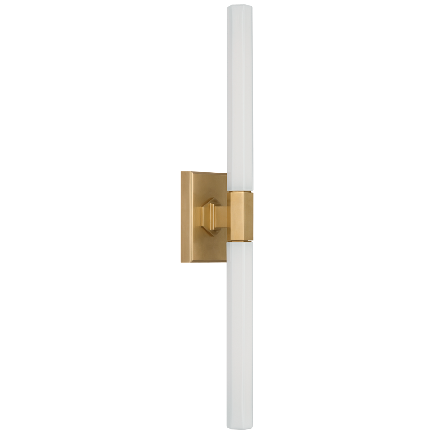 Hawthorne 20" Double Bath Light | Antique-Burnished Brass | White Glass
