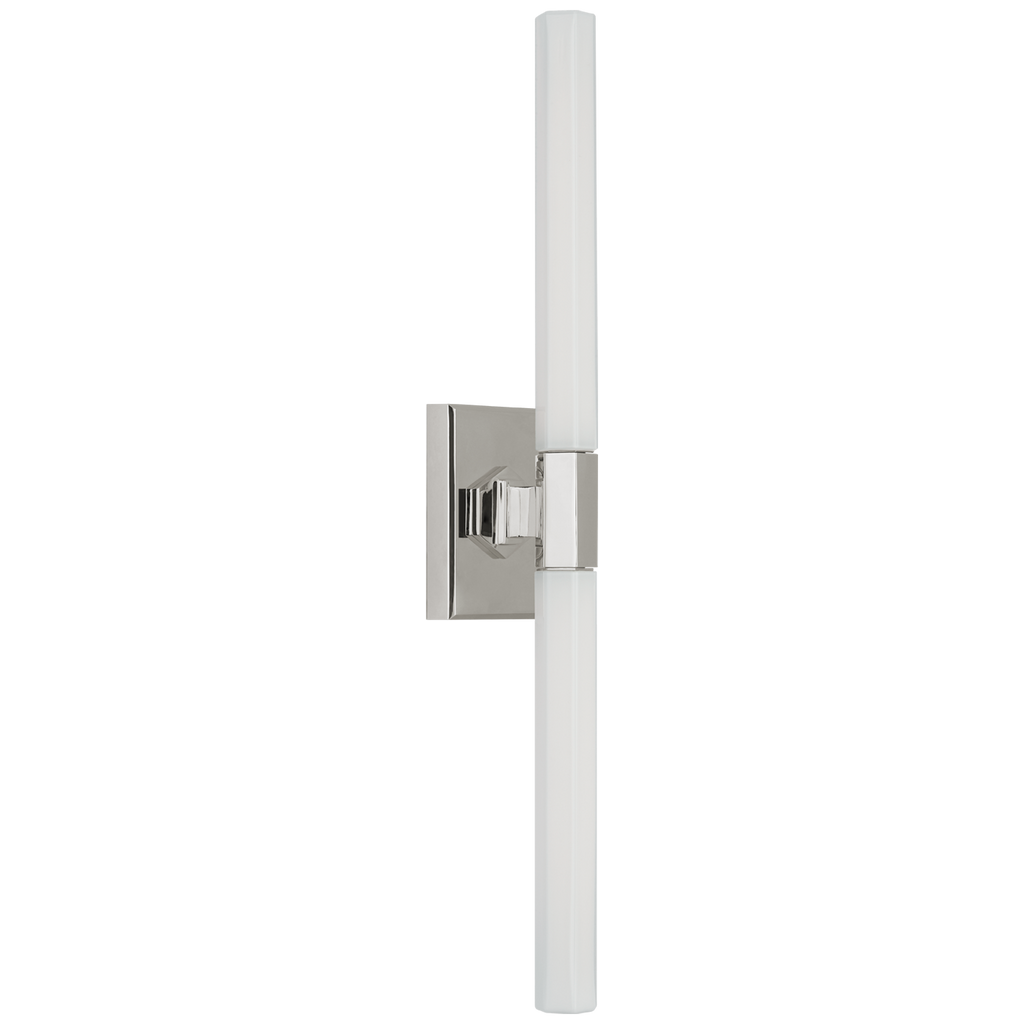 Hawthorne 20" Double Bath Light | Polished Nickel | White Glass
