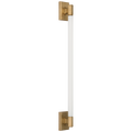 Hawthorne 30" Linear Bath Light | Antique-Burnished Brass | White Glass