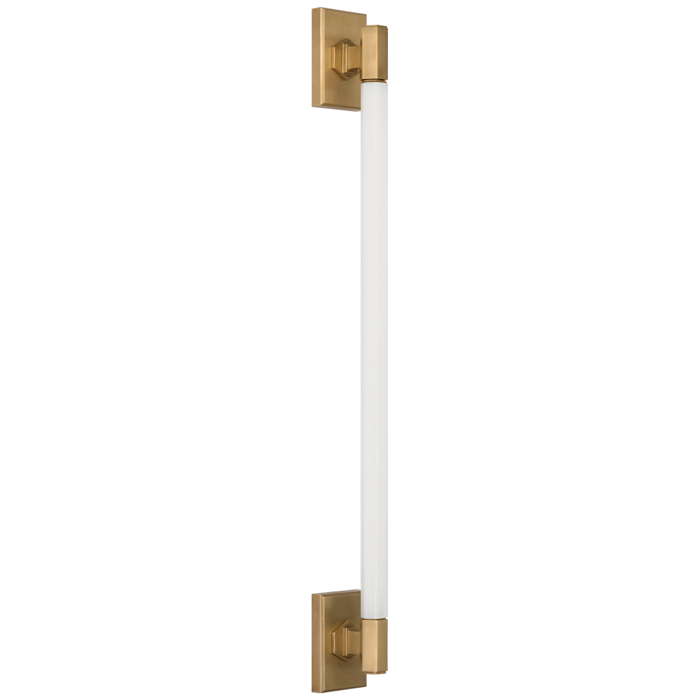 Hawthorne 30" Linear Bath Light | Antique-Burnished Brass | White Glass