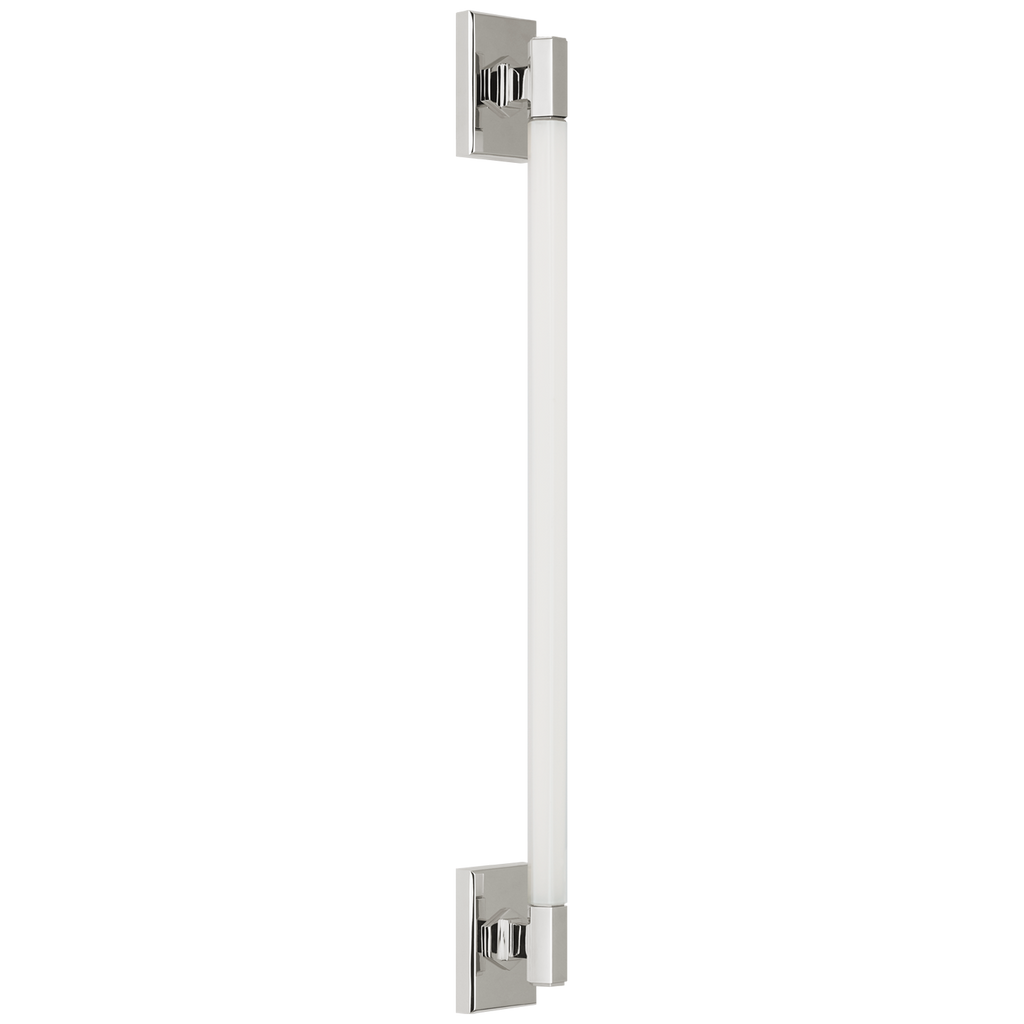 Hawthorne 30" Linear Bath Light | Polished Nickel | White Glass