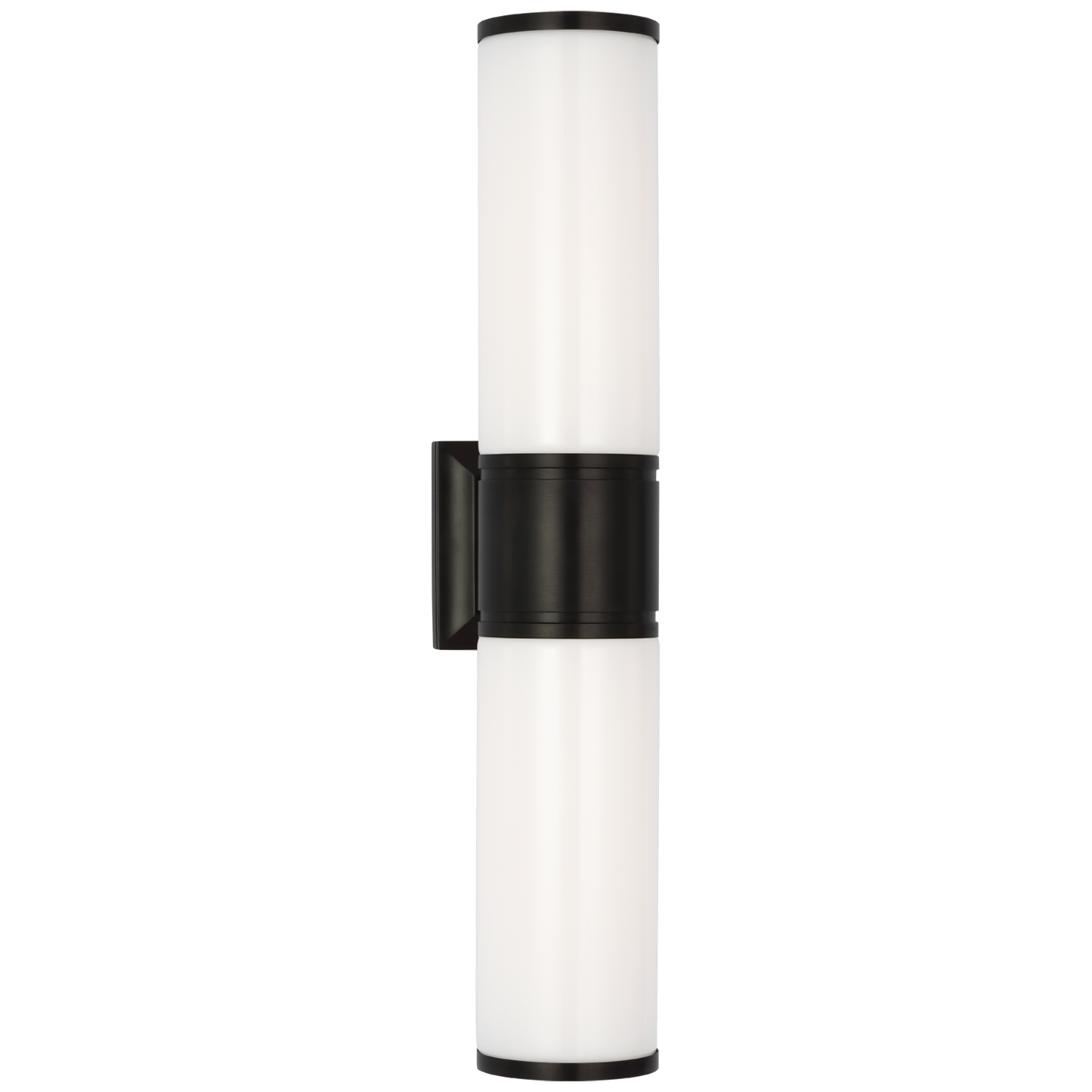 Halford 22" Double Bath Sconce | Bronze | White Glass