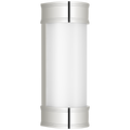 Marden 12" Salon Bath Sconce | Polished Nickel | White Glass