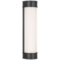 Marden 18" Salon Bath Sconce | Bronze | White Glass