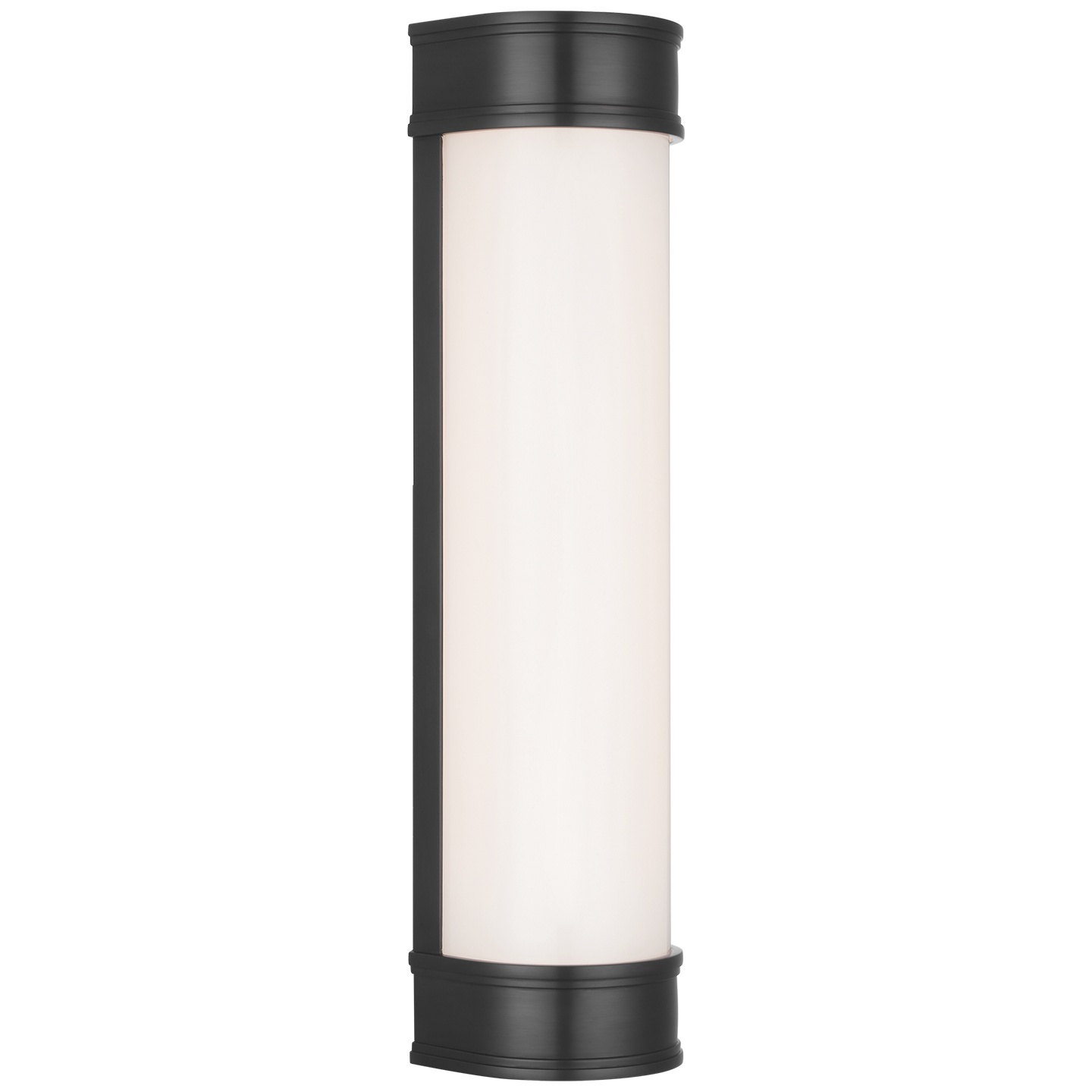 Marden 18" Salon Bath Sconce | Bronze | White Glass