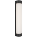 Marden 24" Salon Bath Sconce | Bronze | White Glass