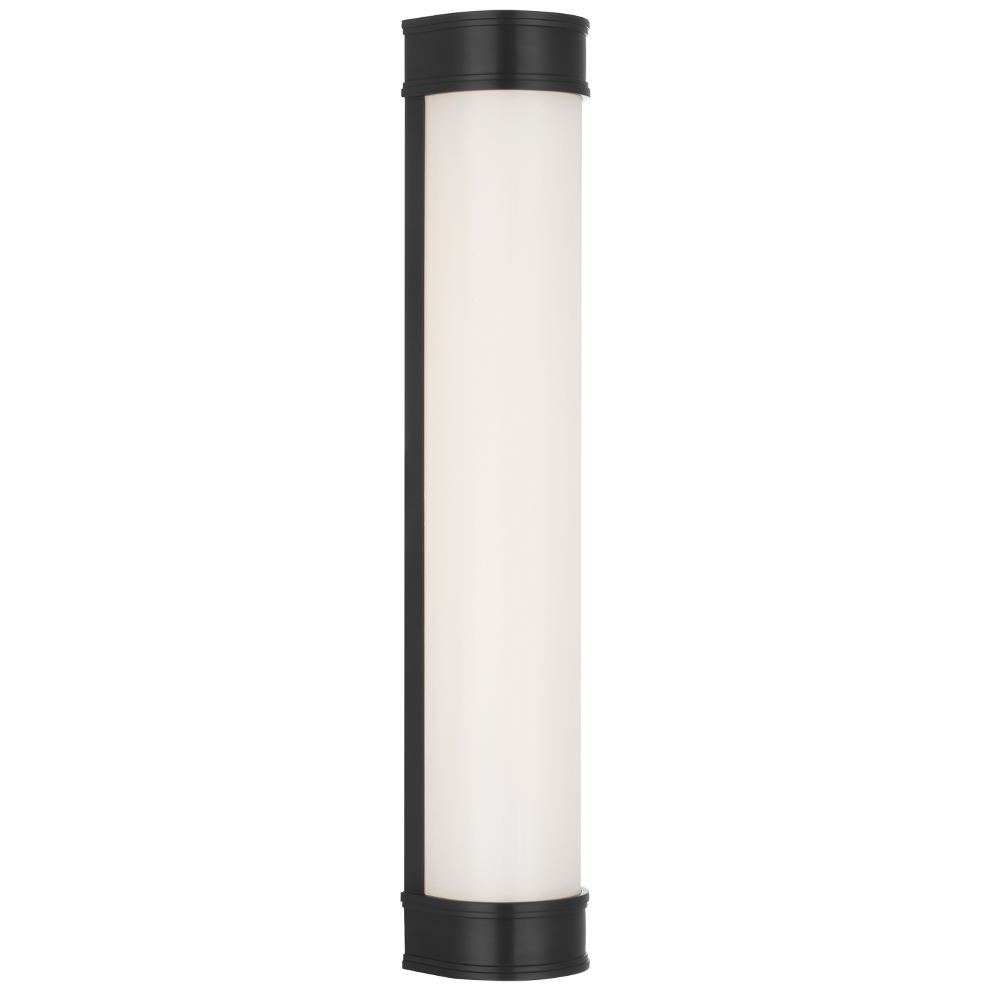 Marden 24" Salon Bath Sconce | Bronze | White Glass