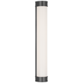 Marden 30" Salon Bath Sconce | Bronze | White Glass