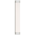Marden 30" Salon Bath Sconce | Polished Nickel | White Glass