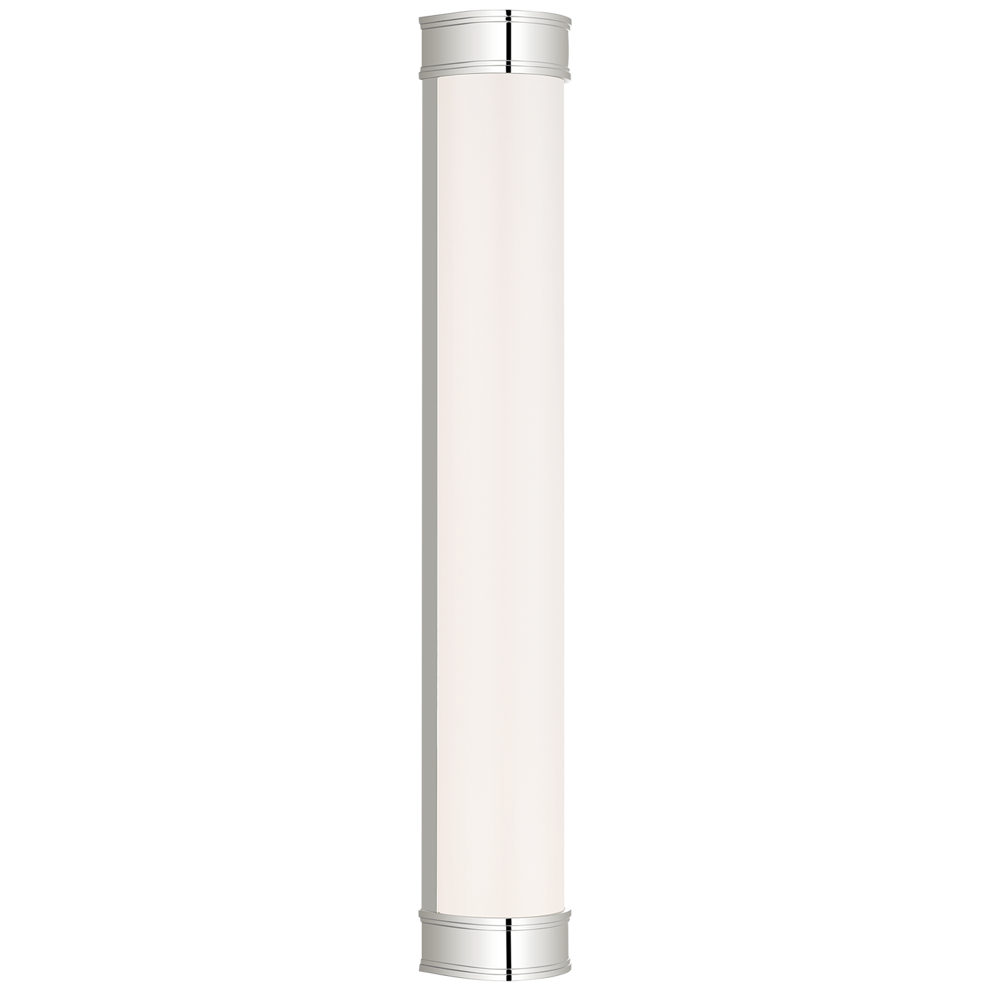 Marden 30" Salon Bath Sconce | Polished Nickel | White Glass