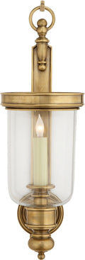 Georgian Small Hurricane Wall Sconce | Antique-Burnished Brass
