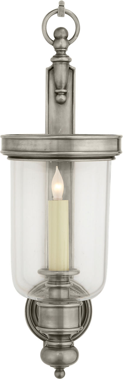 Georgian Small Hurricane Wall Sconce | Antique Nickel