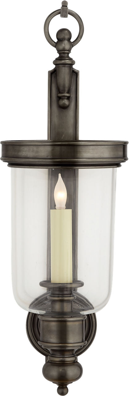 Georgian Small Hurricane Wall Sconce | Bronze