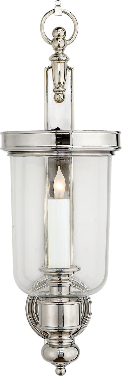 Georgian Small Hurricane Wall Sconce | Polished Nickel
