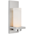 Cornado 12" Indoor/Outdoor Hurricane Sconce | Museum Nickel | Etched Crystal