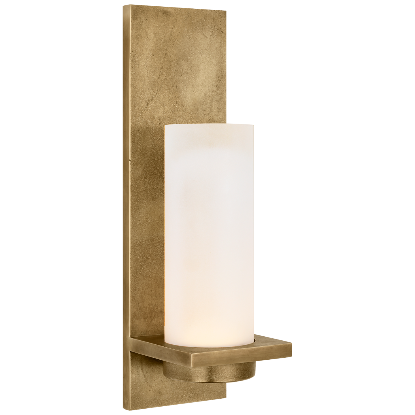 Cornado 18" Indoor/Outdoor Hurricane Sconce | Museum Brass | Etched Crystal