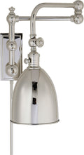 Pimlico Double Swing Arm | Polished Nickel | Polished Nickel Shade
