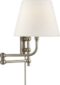 Pimlico Swing Arm | Polished Nickel | Linen Shade