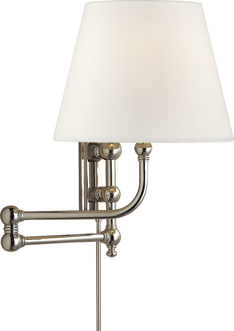 Pimlico Swing Arm | Polished Nickel | Linen Shade