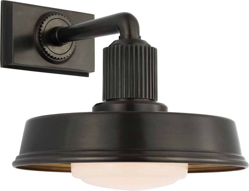 Ruhlmann Small Sconce | Bronze | White Glass