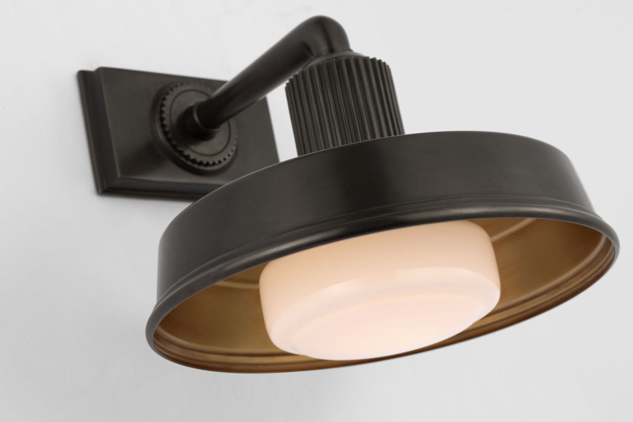 Ruhlmann Small Sconce | Bronze | White Glass
