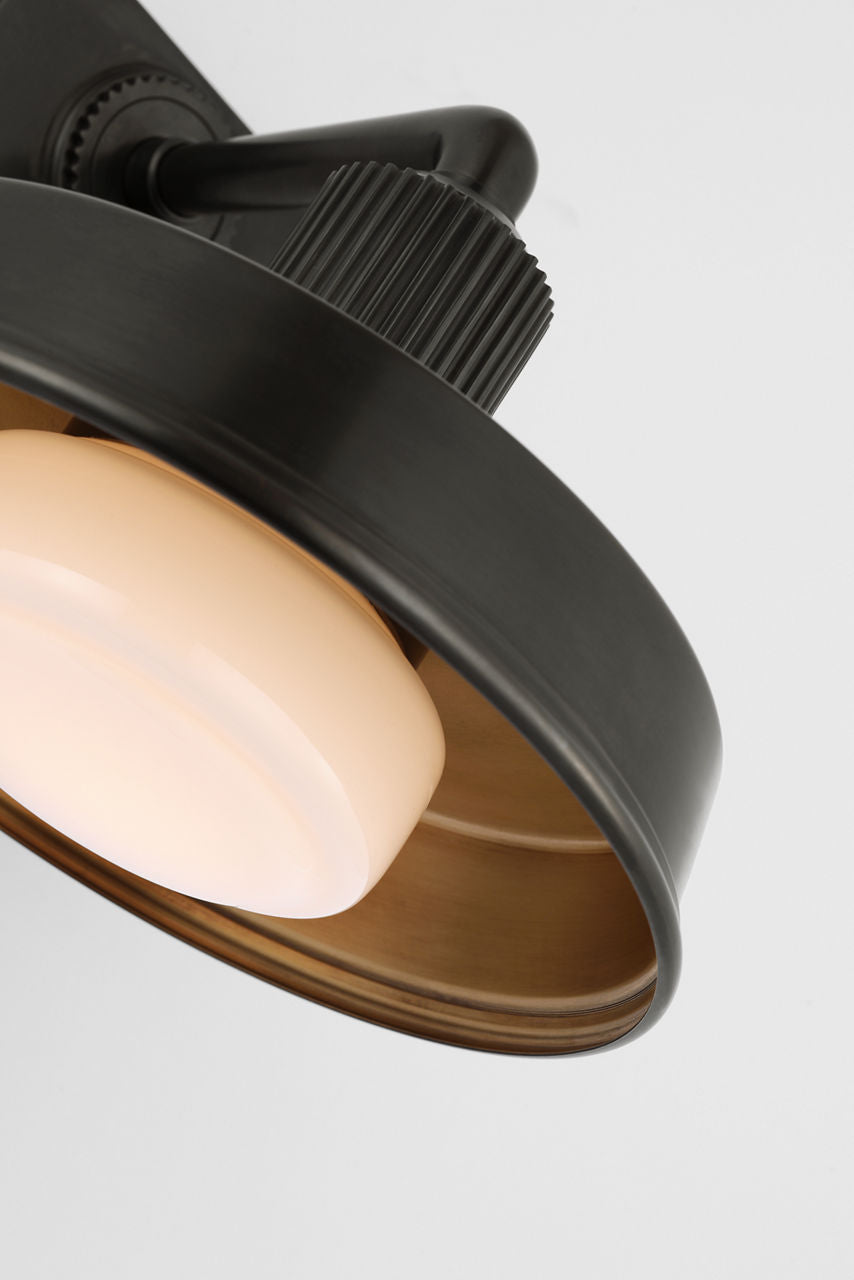 Ruhlmann Small Sconce | Bronze | White Glass