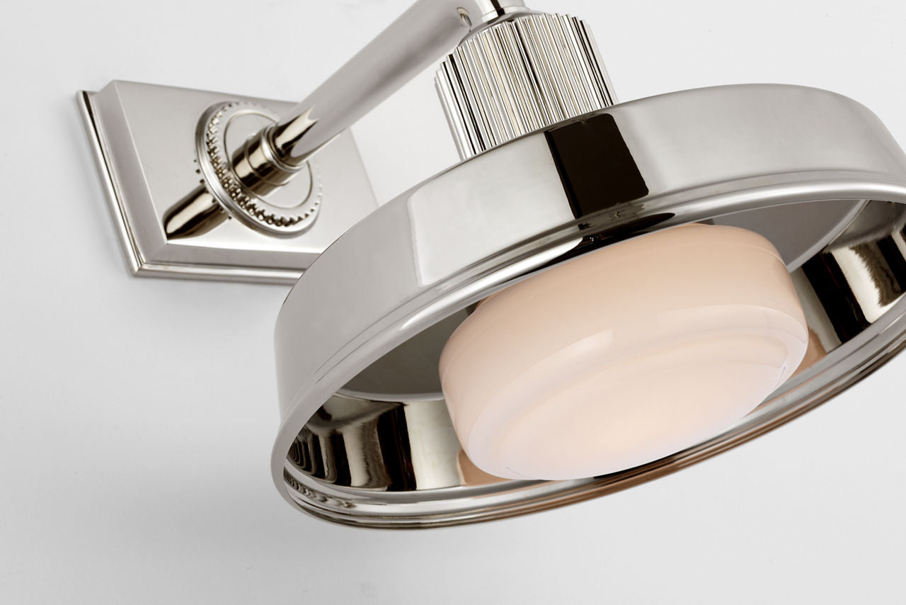 Ruhlmann Small Sconce | Polished Nickel | White Glass