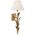Provenz 20" Tail Sconce | French Gild | Linen Shade