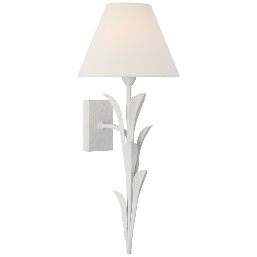 Provenz 20" Tail Sconce | Plaster White | Linen Shade