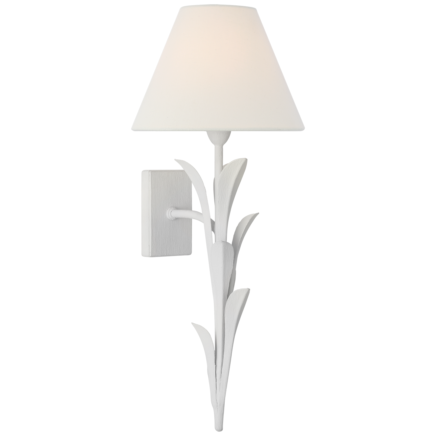 Provenz 20" Tail Sconce | Plaster White | Linen Shade