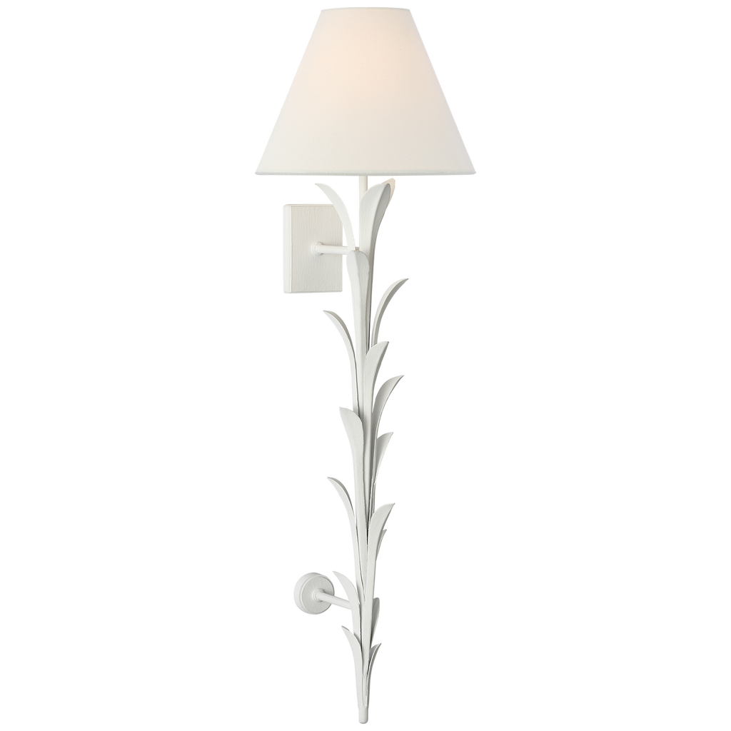Provenz 34" Statement Sconce | Plaster White | Linen Shade