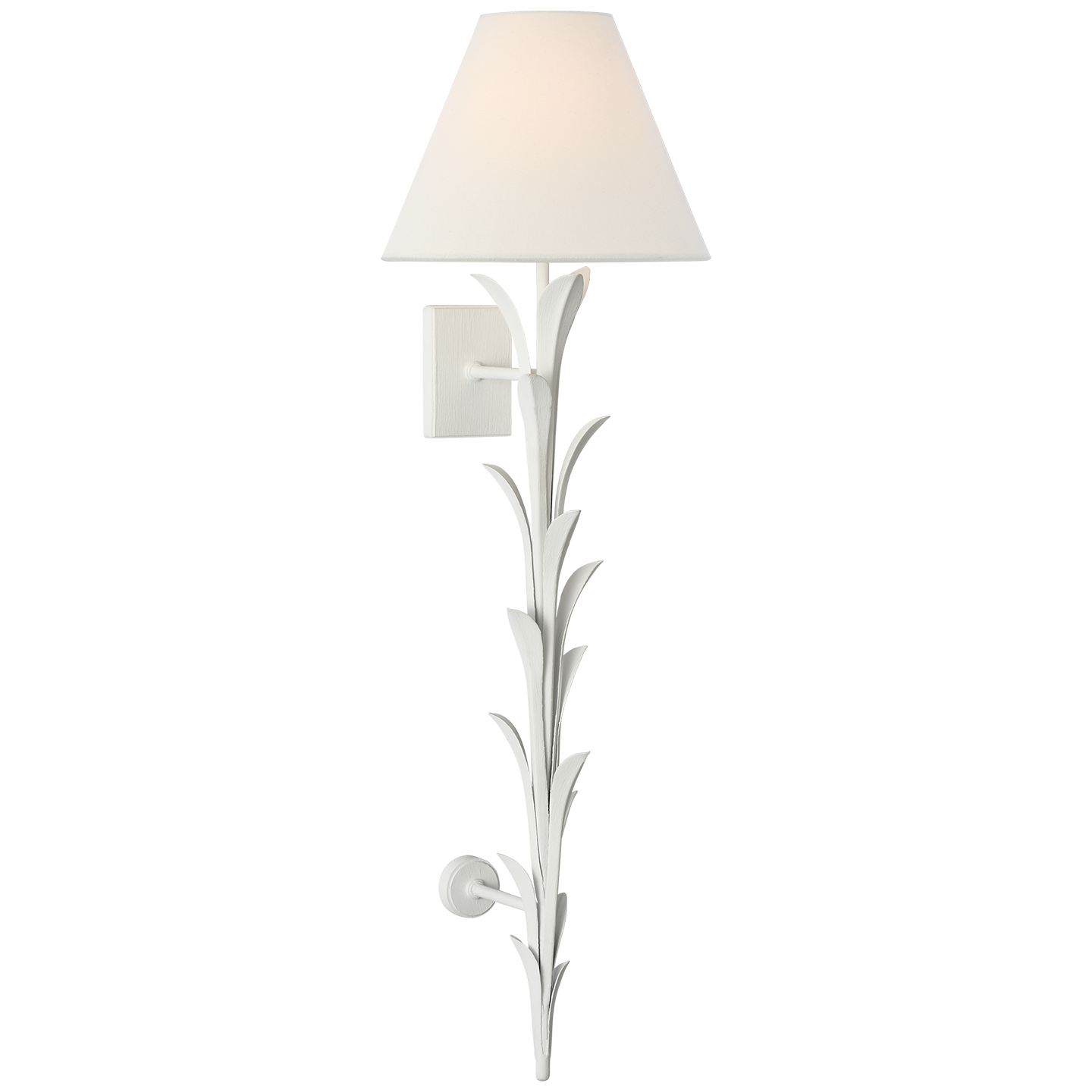 Provenz 34" Statement Sconce | Plaster White | Linen Shade