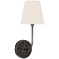 Polaris 15" Sconce | Bronze | Linen Shade