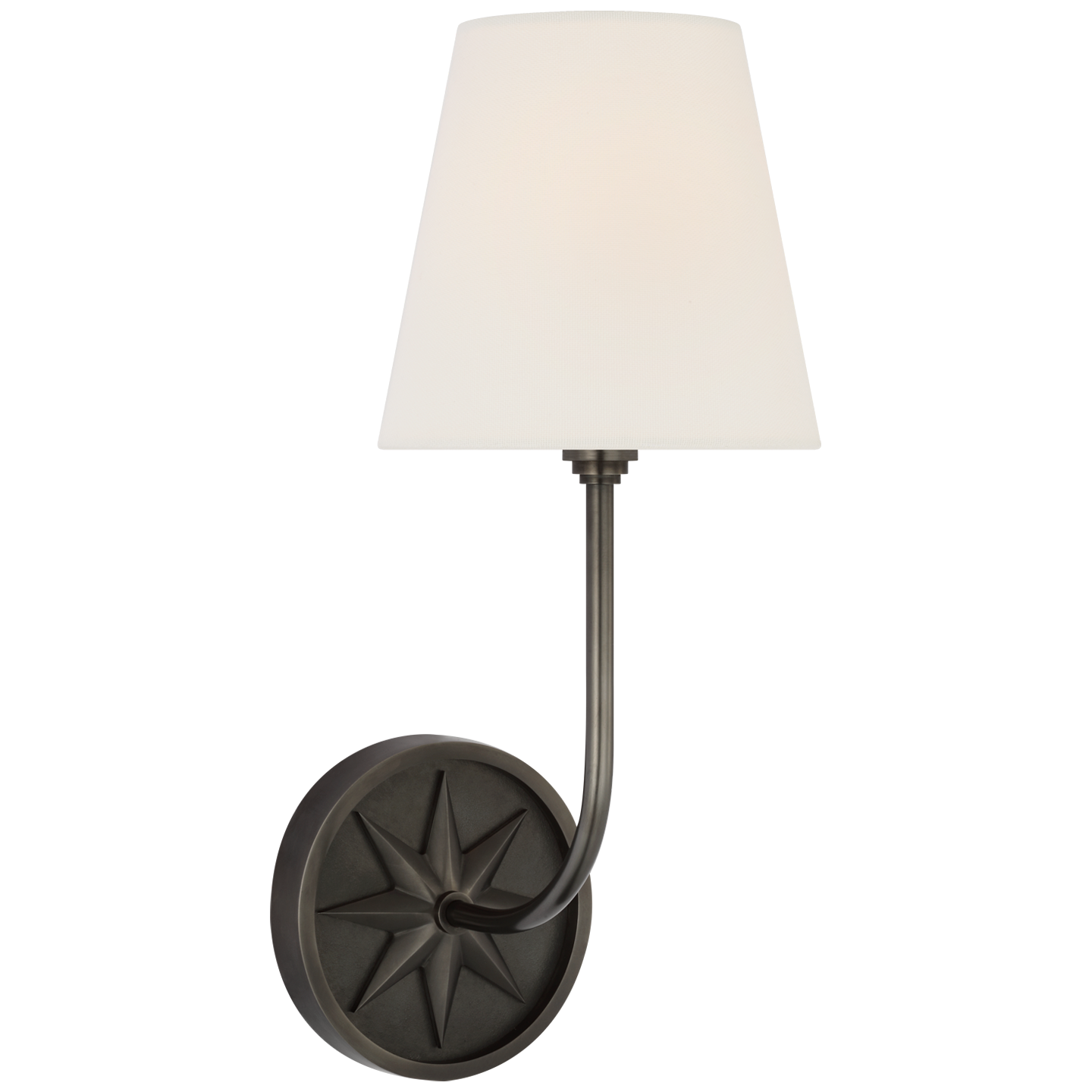 Polaris 15" Sconce | Bronze | Linen Shade