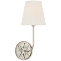 Polaris 15" Sconce | Polished Nickel | Linen Shade