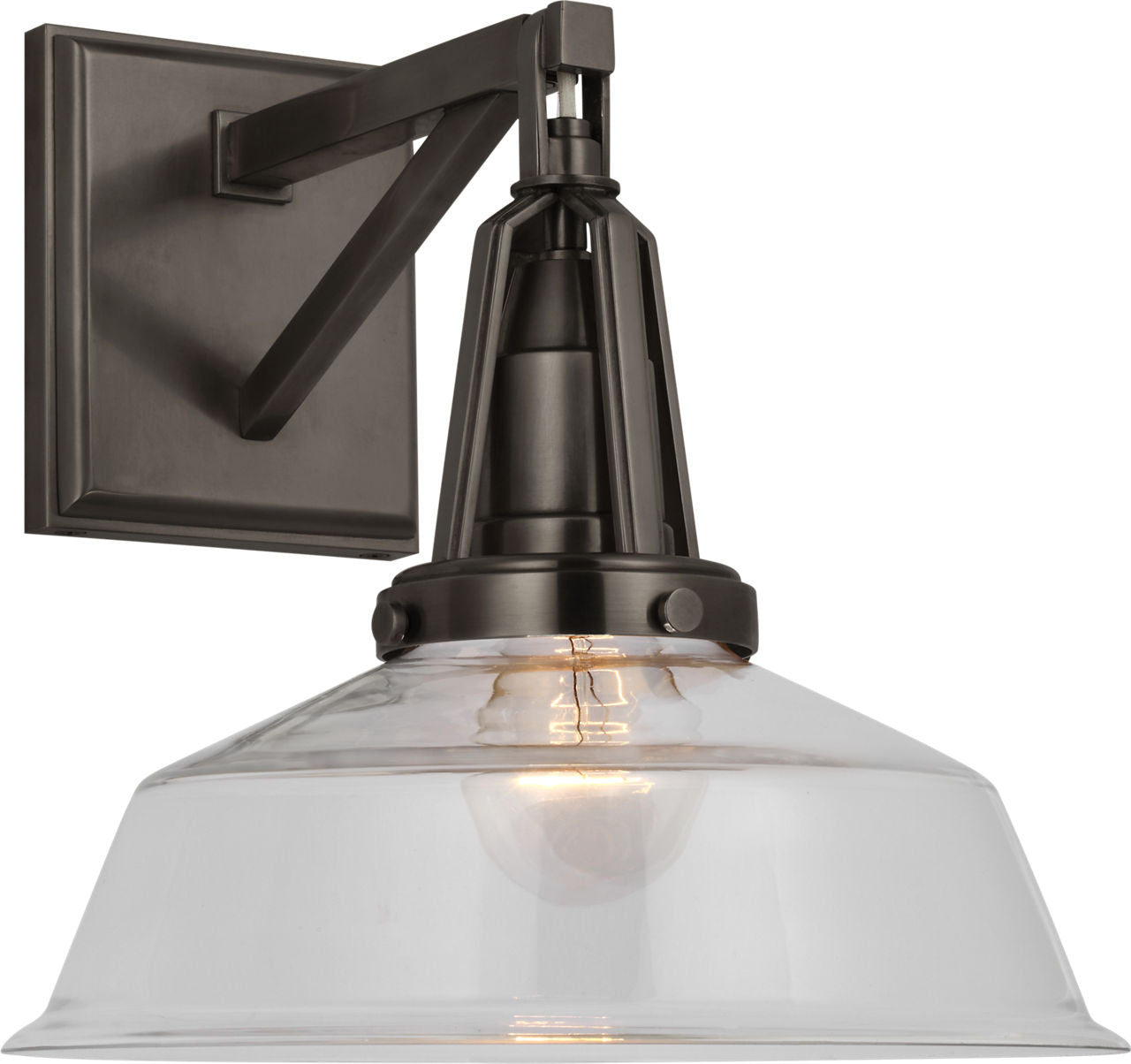 Layton 10" Sconce | Bronze | Clear Glass