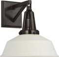 Layton 10" Sconce | Bronze | Matte White Shade