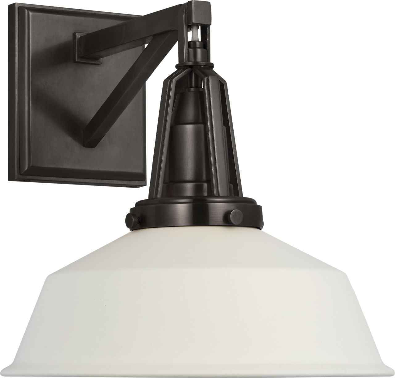 Layton 10" Sconce | Bronze | Matte White Shade