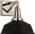 Layton 10" Sconce | Polished Nickel | Matte Black Shade