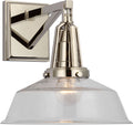 Layton 10" Sconce | Polished Nickel | Clear Glass