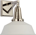 Layton 10" Sconce | Polished Nickel | Matte White Shade