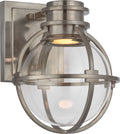 Gracie Single Sconce | Antique Nickel | Clear Glass