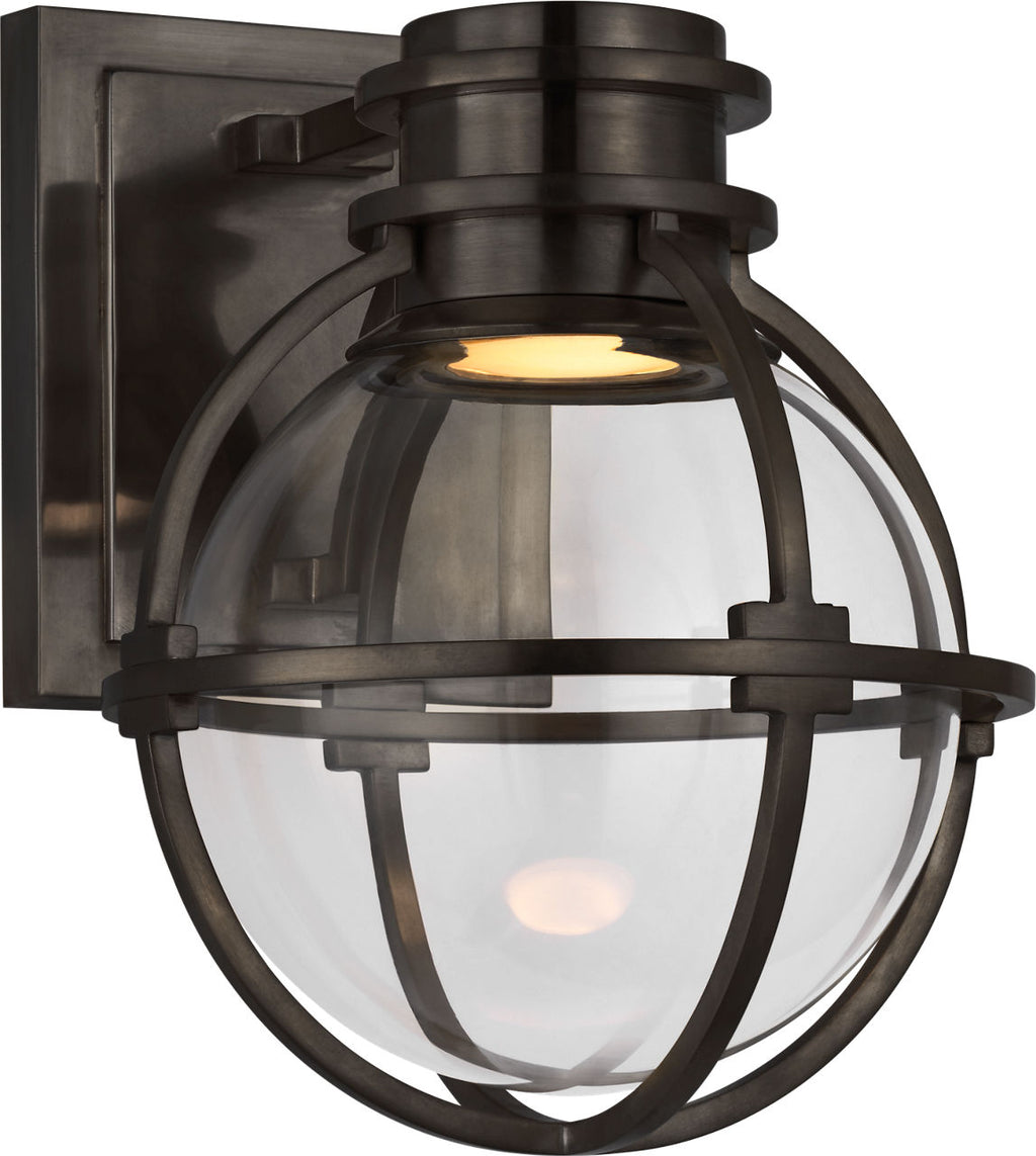 Gracie Single Sconce | Bronze | Clear Glass
