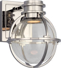 Gracie Single Sconce | Polished Nickel | Clear Glass