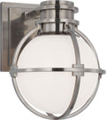 Gracie Single Sconce | Antique Nickel | White Glass