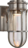 Gracie Tall Bracketed Sconce | Antique Nickel | Clear Glass